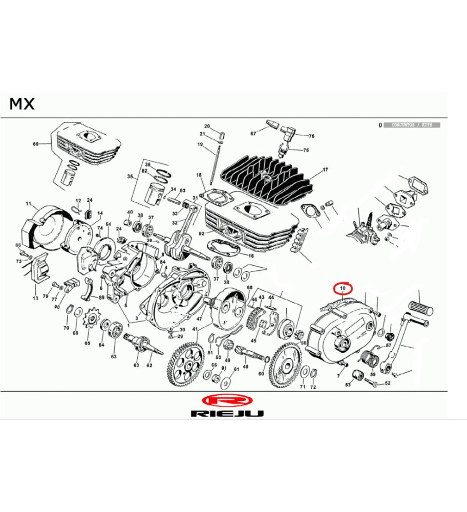 JOINT CARTER EMBRAYAGE MORINI 5 MX 2001