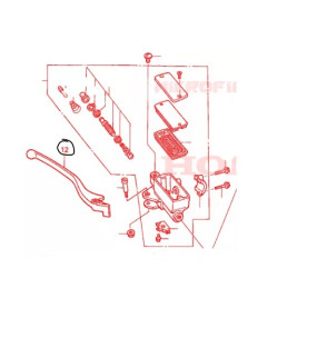 LEVIER DE FREIN AV NOIR HONDA DEAUVILLE 650 2000