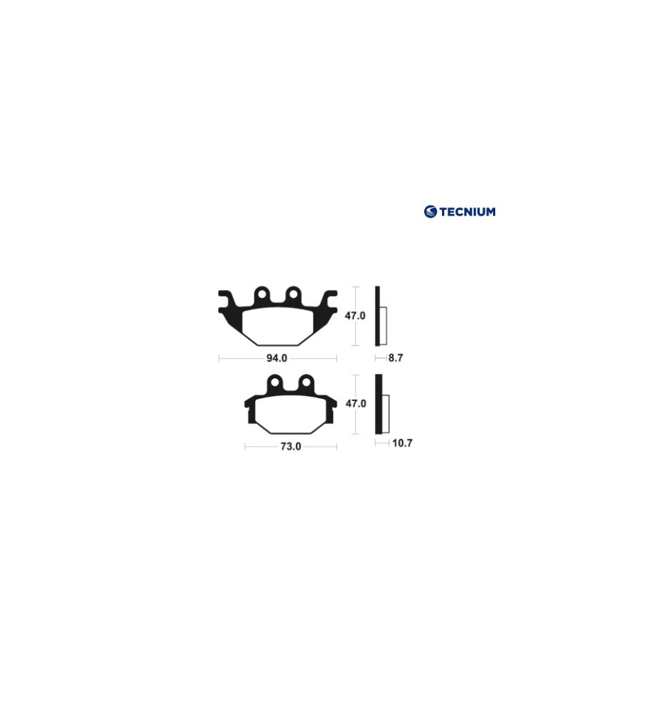 PLAQUETTES DE FREIN TECNIUM ROUTE ORGANIC MA310
